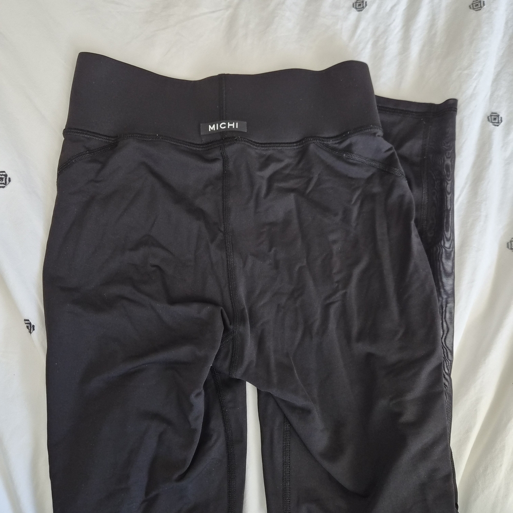 Michi Black Mesh Leggings | XS